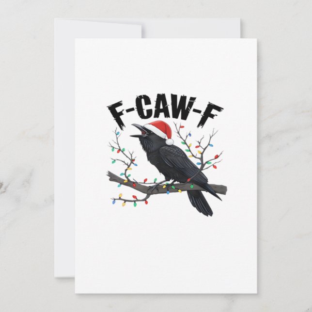 F-Caw-F Essential Creative Casual Holiday Card (Front)