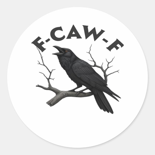 F-Caw-F Essential Creative Style Classic Round Sticker (Front)