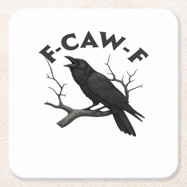 F-Caw-F Essential Creative Style Square Paper Coaster (Front)