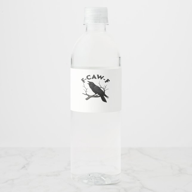 F-Caw-F Essential Creative Style Water Bottle Label (Front)