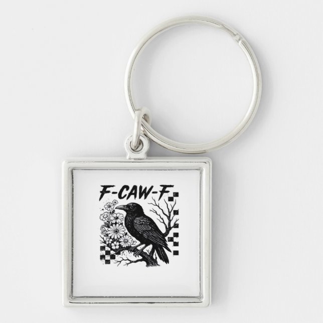 F-Caw-F Essential Funny Trendy Key Ring (Front)