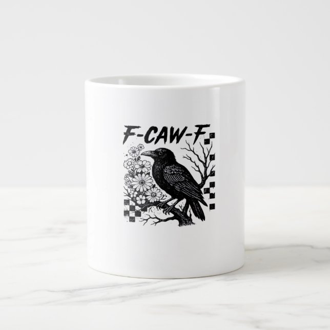 F-Caw-F Essential Funny Trendy Large Coffee Mug (Front)