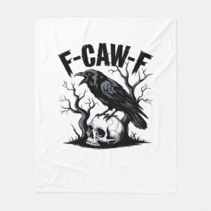 F Caw F Essential Minimal Clean Design Fleece Blanket