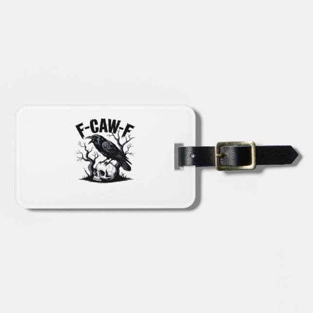 F-Caw-F Essential Minimal Clean Luggage Tag (Front Horizontal)