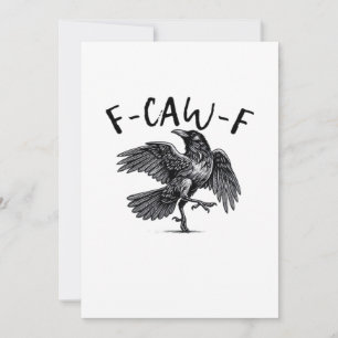F-Caw-F Essential Retro Classic Holiday Card