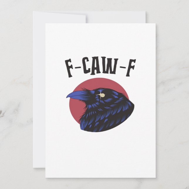 F-Caw-F Essential Retro Graphic Holiday Card (Front)