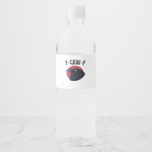 F-Caw-F Essential Retro Graphic Water Bottle Label