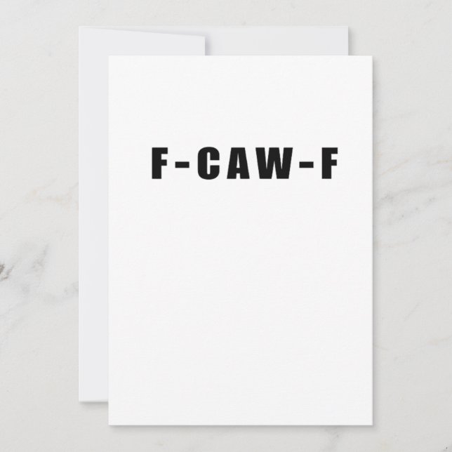 F-Caw-F Essential Simple Clean Holiday Card (Front)