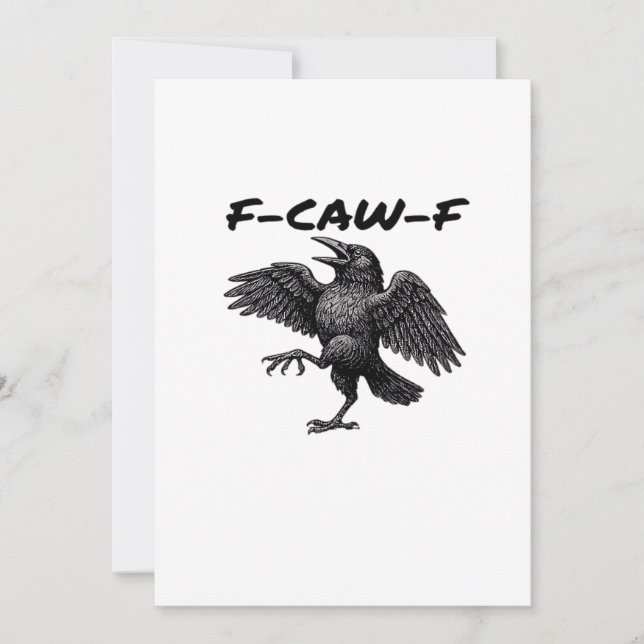 F-Caw-F Essential Vintage Graphic Holiday Card (Front)