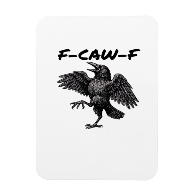 F-Caw-F Essential Vintage Graphic Magnet (Vertical)