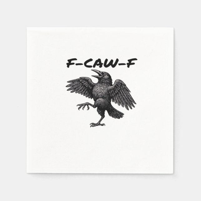 F-Caw-F Essential Vintage Graphic Napkin (Front)