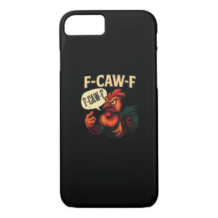 F-Caw-F Funny Angry Rooster Humor Graphic Retro Cl iPhone 8/7 Case
