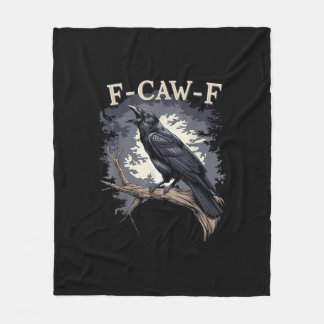 F-Caw-F Funny Bird Crow Creative Casual Fleece Blanket