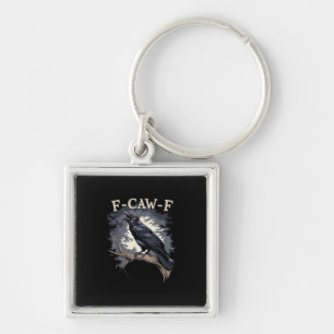 F-Caw-F Funny Bird Crow Creative Casual Key Ring