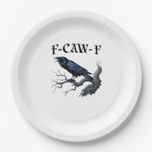 F-Caw-F Funny Bird Crow Paper Plate