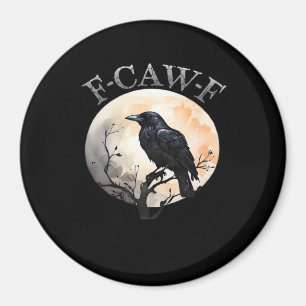 F-Caw-F Funny Bird Moon Minimal Clean Magnet