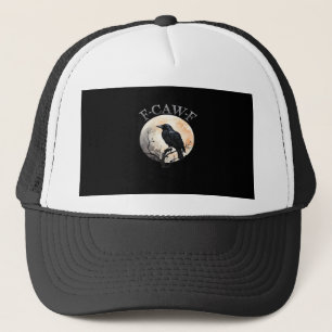 F-Caw-F Funny Bird Moon Minimal Clean Trucker Hat