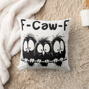 F-Caw-F Funny Bird Quote Gifts  Cushion