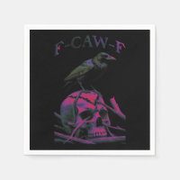 F-Caw-F Funny Black Crow Bird