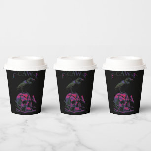 F-Caw-F Funny Black Crow Bird Paper Cups
