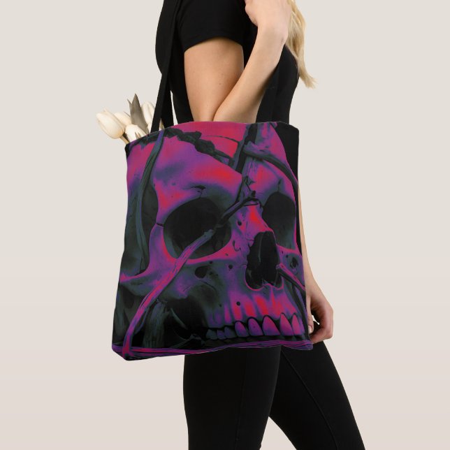 F-Caw-F Funny Black Crow Bird Tote Bag (Close Up)