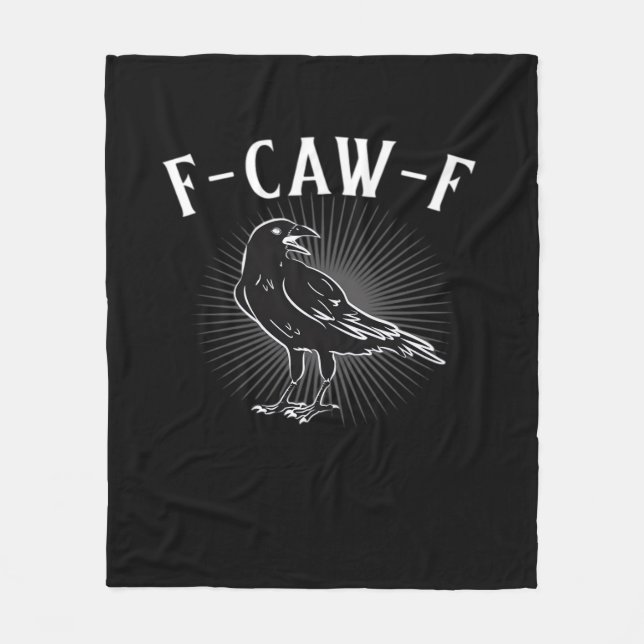F-Caw-F Funny Casual Fleece Blanket (Front)