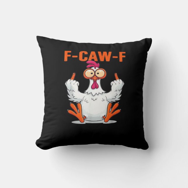 F-Caw-F Funny Chicken Classic Minimal Clean Cushion (Front)