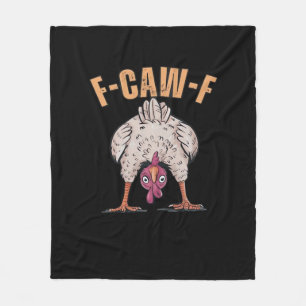 F Caw F Funny Chicken Classic Retro Cool Style Fleece Blanket