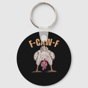 F Caw F Funny Chicken Classic Retro Cool Style Key Ring