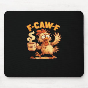 F-Caw-F Funny Chicken Classic Retro Graphic Mouse Pad