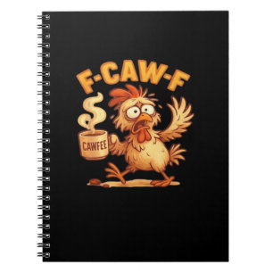 F-Caw-F Funny Chicken Classic Retro Graphic Notebook