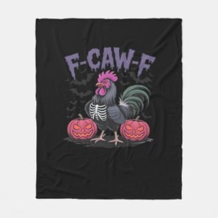 F Caw F Funny Chicken Classic Simple Clean Style Fleece Blanket