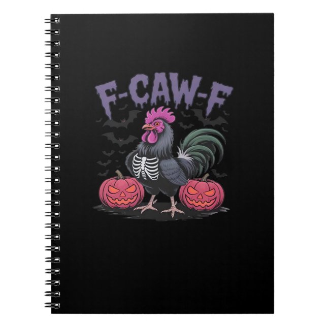 F Caw F Funny Chicken Classic Simple Clean Style Notebook (Front)