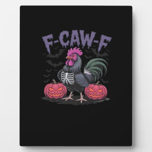 F Caw F Funny Chicken Classic Simple Clean Style Plaque