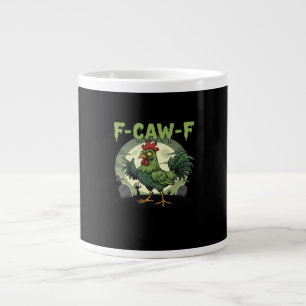F-Caw-F Funny Chicken Halloween Vintage Classic Large Coffee Mug