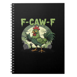 F Caw F Funny Chicken Halloween Vintage Classic Notebook