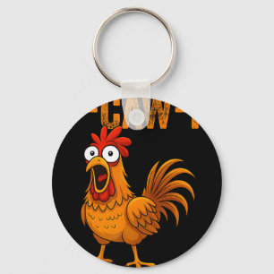 F-caw-f Funny Chicken Humour F-caw-f Quote Rooster Key Ring