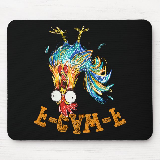 F-caw-f Funny Chicken Humour Quote Rooster Meme _2 Mouse Pad (Front)