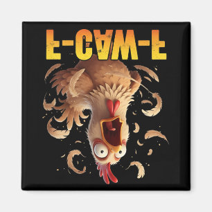 F-caw-f Funny Chicken Humour Quote Rooster Meme Wo Magnet