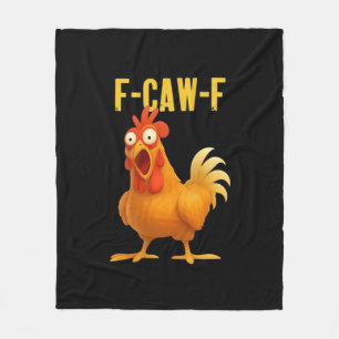 F-Caw-F Funny Chicken Meme Funny Trendy Fleece Blanket
