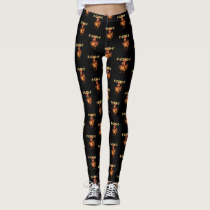 F Caw F Funny Chicken Pun Dark Humour Sarcasm Leggings