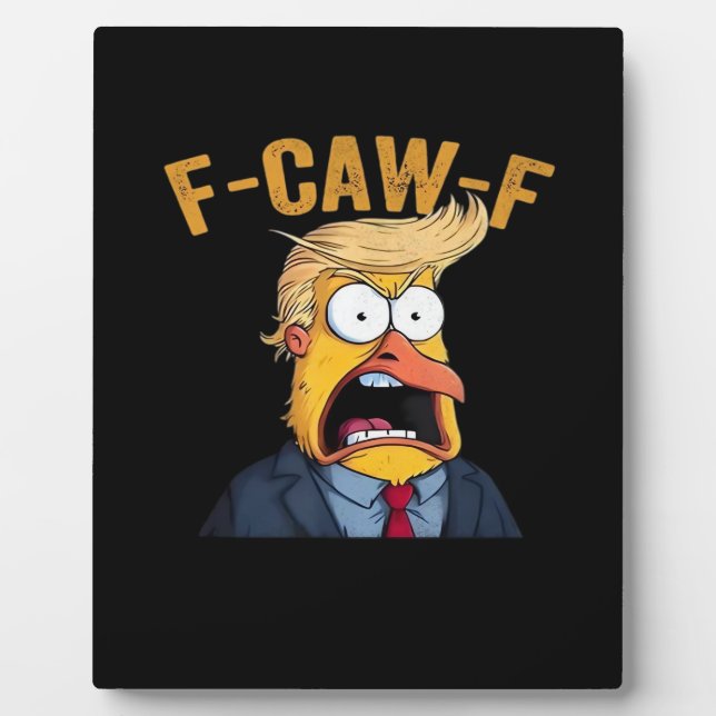 F-Caw-F Funny Chicken Rooster Classic Plaque (Front)