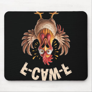 F-caw-f Funny Chicken Scream Look Sarcastic Farm H Mouse Pad