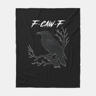 F-Caw-F Funny Crow Aesthetic Casual Fleece Blanket