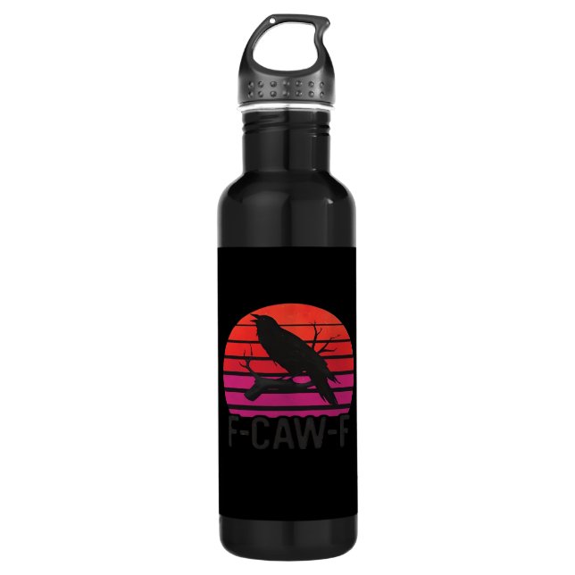 F-Caw-F Funny Crow Classic Minimal Clean 710 Ml Water Bottle (Front)