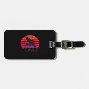 F-Caw-F Funny Crow Classic Minimal Clean Luggage Tag