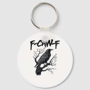 F-Caw-F Funny Crow Essential Cool Unique Key Ring