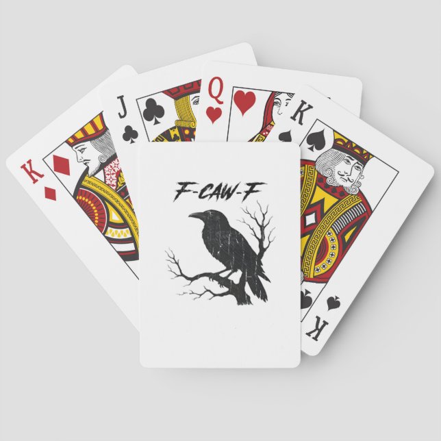 F-Caw-F Funny Crow Playing Cards (Back)