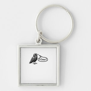 F-Caw-F Funny Crow Raven Pun F-Off Subtle F-Bomb Key Ring