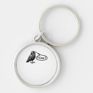 F-Caw-F Funny Crow Raven Pun F-Off Subtle F-Bomb Key Ring